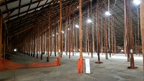 20210918_103714 265m x 60m x 19m with 560 poles to hold approximately 92.5K Tonnes wheat